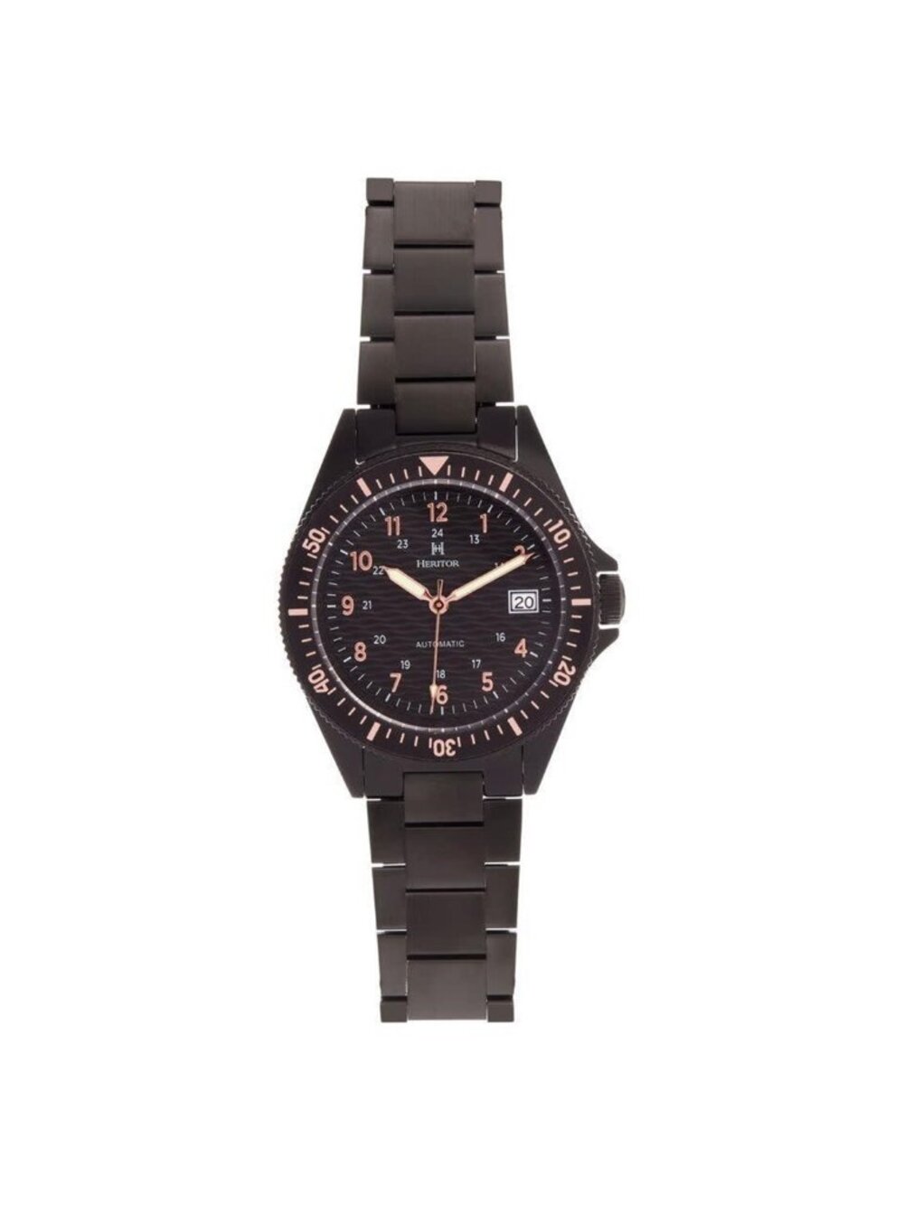 NWT Heritor Calder Black Dial Men's Watch